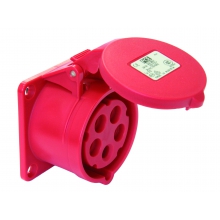 Розетка фланцевая, фланец 70х70, 16А 230В 2P+E IP44/54